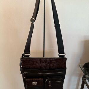 Brighton Dark Brown and Black Crossbody Bag